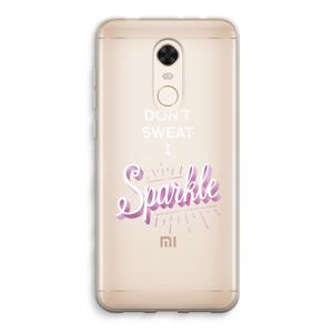 Sparkle quote: Xiaomi Redmi 5 Transparant Hoesje