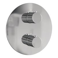 BRAUER Stripe 3-weg Inbouwthermostaat - rond - in- en afbouwdelen - chroom 5-CE-354
