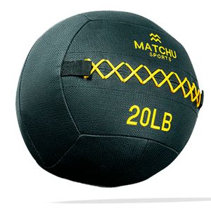 Matchu Sports Wall Ball 9kg - Zwart / Geel - Ø 36 cm