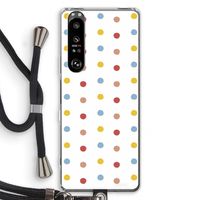 Bollen: Sony Xperia 1 III Transparant Hoesje met koord