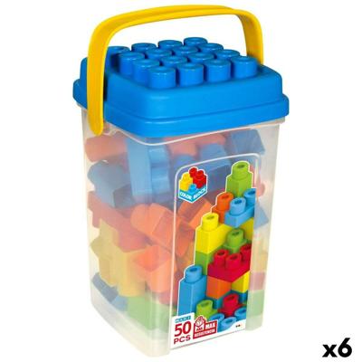 Bouwspel Color Block Basic Kubus 50 Onderdelen (6 Stuks)