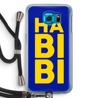 Habibi Blue: Samsung Galaxy S6 Transparant Hoesje met koord