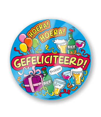 Bierviltjes met tekst gefeliciteerd