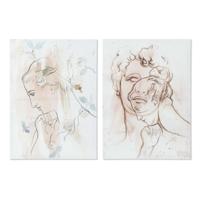 Canvas DKD Home Decor Canvas Hout MDF 50 x 1,8 x 70 cm