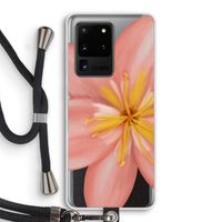 Pink Ellila Flower: Samsung Galaxy S20 Ultra Transparant Hoesje met koord