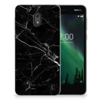 Nokia 2 | TPU | Siliconen hoesje | Marmer Zwart - Origineel Cadeau Vader