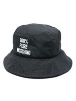 Moschino logo-print slouchy bucket hat - Noir - thumbnail