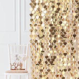 Decoratie Gordijn Gouden Hartjes