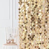 Decoratie Gordijn Gouden Hartjes