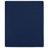 VidaXL Hoeslaken jersey 140x200 cm katoen marineblauw