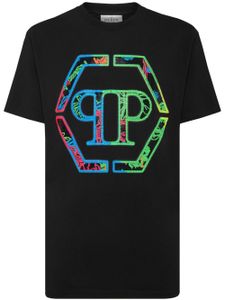 Philipp Plein t-shirt en coton à logo strassé - Noir