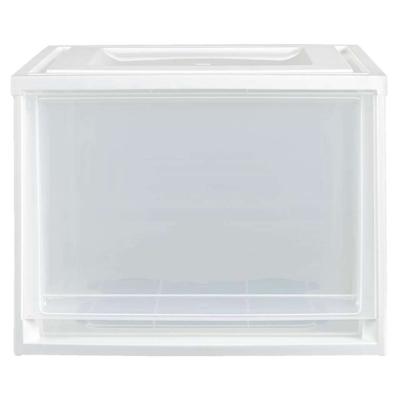 Leen Bakker - Stapellade Large - 29,5x39x45 Cm - Polypropyleen - Wit