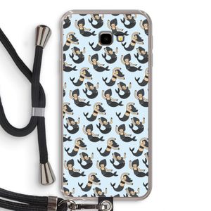 Zeemeermin: Samsung Galaxy J4 Plus Transparant Hoesje met koord