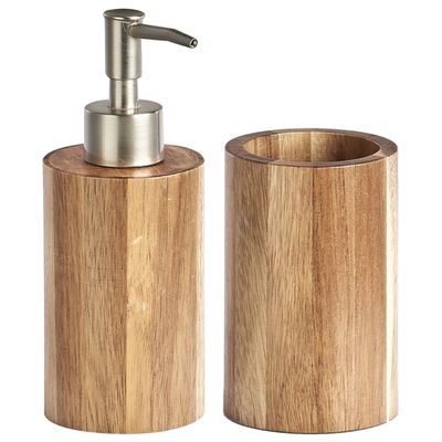 Badkamer accessoires set 2-delig - acacia hout - luxe kwaliteit