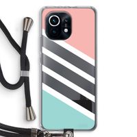 Strepen pastel: Xiaomi Mi 11 Transparant Hoesje met koord