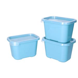 Vershoudbakjes nestbaar - BPA vrij - meal prep - 3x stuks van 1 liter - blauw