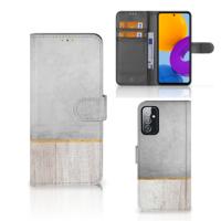 Samsung Galaxy M52 | Book Style Case | Wood Concrete