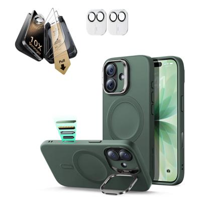 iPhone 17 Bundle Cloud Soft Magnetic Case (Camera Control, Stash Stand) and Armorite Pro Screen Protector - Olive Green iPhone 17 Bundle Cloud Soft Magnetic Case (Camera Control, Stash Stand) and Armorite Pro Screen Protector - Olive Green