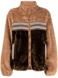 UGG veste Marlene en polaire à col montant - Marron