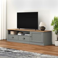 Tv-meubel VIGO 156x40x40 cm massief grenenhout grijs - thumbnail