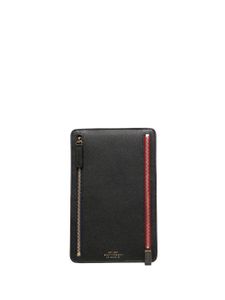 Smythson porte-monnaie Panama en cuir - Noir
