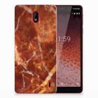 Nokia 1 Plus | TPU | Siliconen hoesje | Marmer Bruin
