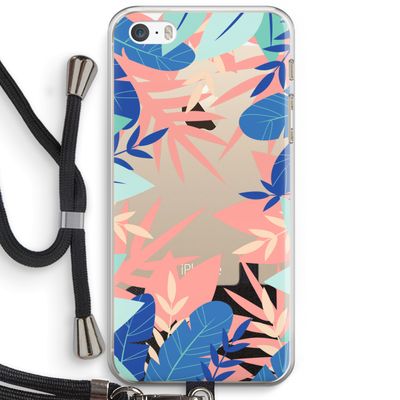 Tropisch: iPhone 5 / 5S / SE Transparant Hoesje met koord