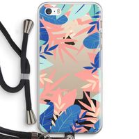 Tropisch: iPhone 5 / 5S / SE Transparant Hoesje met koord