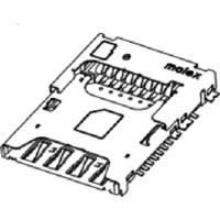 Molex 1041681620 Kaartlezer Totaal aantal polen: 8 Rastermaat: 1.1 mm, 2.54 mm Inhoud: 1 stuk(s) Tape on Full reel