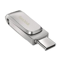 SanDisk Dual Drive Ultra 3.1 Luxe 64GB (USB-C) USB-sticks Grijs SanDisk Dual Drive Ultra 3.1 Luxe 64GB (USB-C) USB-sticks Grijs