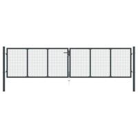 Gaaspoort 400x150 cm gegalvaniseerd staal grijs