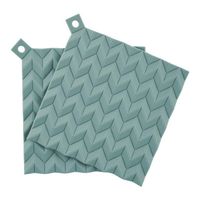 RIGTIG - HOLD-ON pot holders, 2 pcs. - dusty green - thumbnail