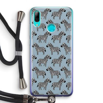 Zebra: Huawei P Smart (2019) Transparant Hoesje met koord