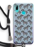 Zebra: Huawei P Smart (2019) Transparant Hoesje met koord