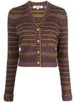 DVF Diane von Furstenberg cardigan Gilda à motif en jacquard - Violet - thumbnail