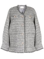 b+ab veste en tweed à design métallisé - Gris