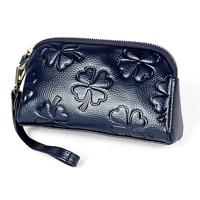 2026 multifunctionele Litchi textuur vrouwen grote capaciteit hand portemonnee shell tas met kaartsleuven (Sapphire Blue)