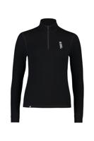 Mons Royale Cascade Merino Base Layer 1/4 Zip Longsleeve T-Shirt Dames Black L