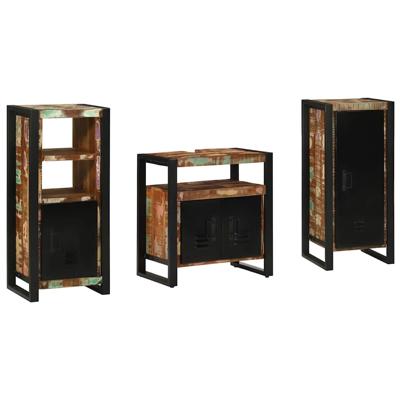 Badkamermeubelset met plank 3 pcs Multikleur 40 x 35 x 90 cm