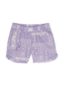 Palm Angels Kids short à imprimé graphique - Violet