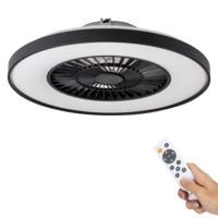 Proventa Premium Plafondventilator met lamp 60 cm - Zomer- en winterstand met afstandsbediening - Zwart