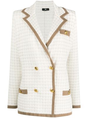 Elisabetta Franchi Blazer met dubbele rij knopen - Beige