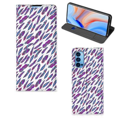 OPPO Reno4 Pro 5G | Hoesje met Magneet | Feathers Color OPPO Reno4 Pro 5G | Hoesje met Magneet | Feathers Color