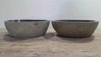 Aufsatzwaschbecken aus Flussstein Satz RM250306AB, 46x36x15 cm