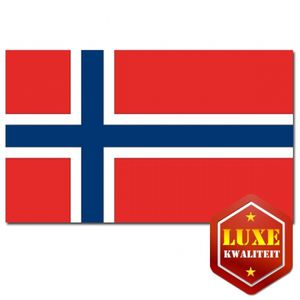 Luxe kwaliteit landen vlag Noorwegen 100 x 150 cm   -