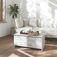 Salontafel 90x50x41,5 cm bewerkt hout grijs sonoma eikenkleurig