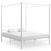 Hemelbedframe metaal wit 160x200 cm