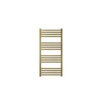 Crosswater MPRO handdoekradiator - 90x43cm - 342watt - geborsteld messing (goud) MP48X93F