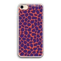 Purple Giraffe: iPhone 7 Transparant Hoesje