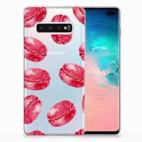 Samsung Galaxy S10 Plus | Siliconen Case | Pink Macarons